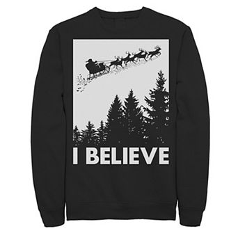 Men's Santa Claus I Believe Reindeer Christmas Sweatshirt