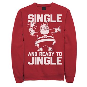 Men's Single Ready To Jingle Santa Clause Christmas Bell Sweatshirt