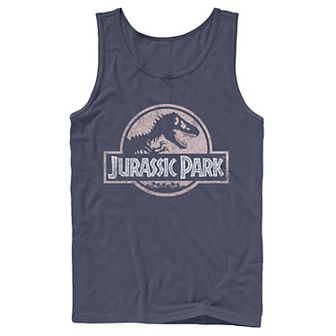 Men's Jurassic Park Peach Distressed Logo Tank Top