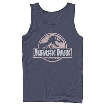 Men's Jurassic Park Peach Distressed Logo Tank Top