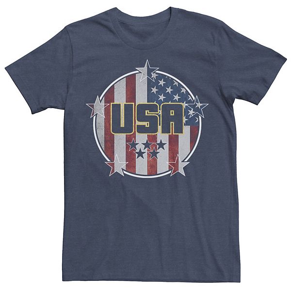 Men's USA Flag Circle Logo Graphic Tee