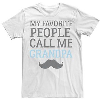 Men's My Favorite People Call Me Grandpa Mustache Graphic Tee