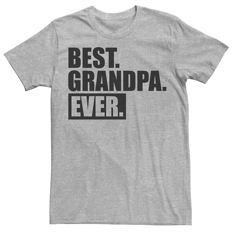 Men's Best Grandpa Ever Bold Text Graphic Tee, 