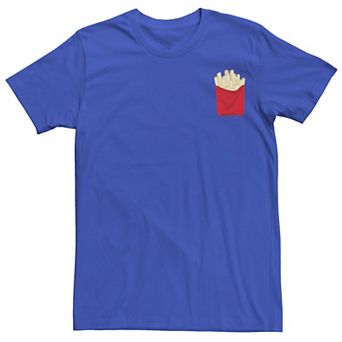 Men's French Fries Left Chest Pocket Logo Graphic Tee