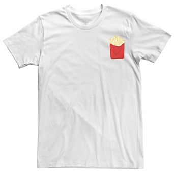 Men's French Fries Left Chest Pocket Logo Graphic Tee