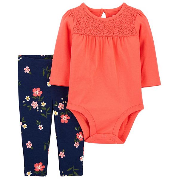 Baby Girl Carter's Lace Bodysuit & Pants Set