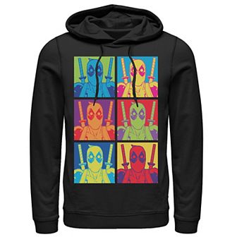 Men's Marvel Deadpool Color Pop Art Box Up Repeat Hoodie