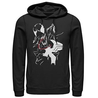 Men's Marvel Venom Close Up Roar Paint Art Hoodie