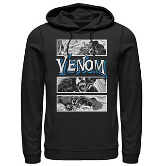 Men's Marvel Venom Comic Book Illustrations Panel Hoodie