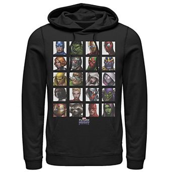 Men's Marvel Future Fight Color Portrait Line-Up Graphic Hoodie