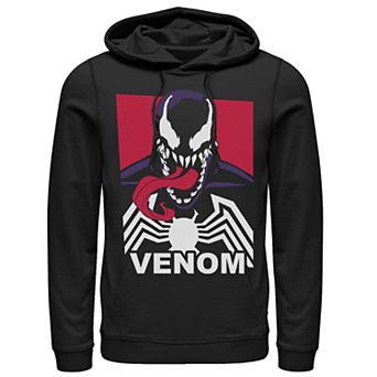 Men's Marvel Venom Tongue Out Comic Logo Hoodie