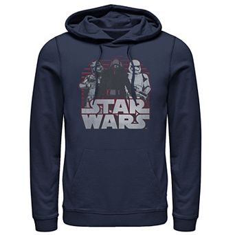 Mens Graphic Teen Guys Star Wars Mens Star Wars Kylo Ren Trooper Group Graphic Hoodie