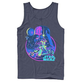 Men's Star Wars Bright Classic Neon Poster Art Tank Top