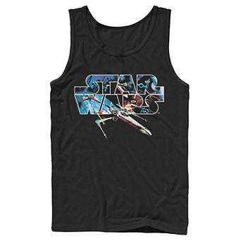 Men's Star Wars X-Wing Movie Scene Text Tank Top