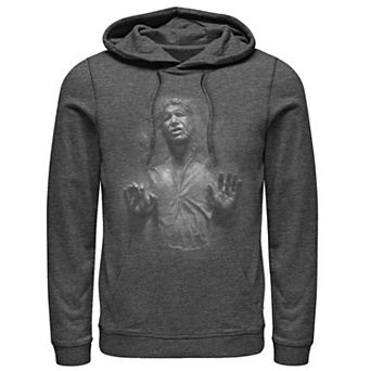 Mens Graphic Teen Guys Star Wars Mens Star Wars Han Solo Carbonite Graphic Hoodie
