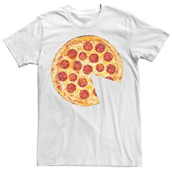 Men's Pepperoni Pizza Portrait Graphic Tee