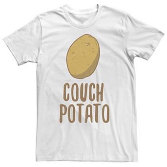 Men's Couch Potato Portrait Text Graphic Tee