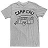 Men's Camp Cali Camper Trailer Line Art Graphic Tee