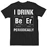 Men's I Drink Beer Periodically Element Squares Graphic Tee