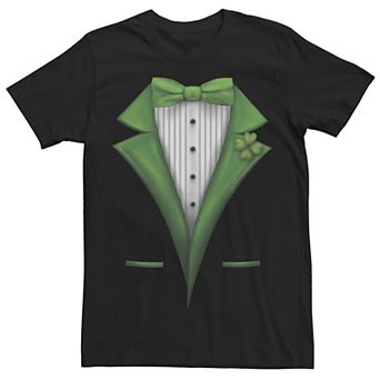 Men's St. Patrick's Day Clover Classic Tux Funny Costume Graphic Tee