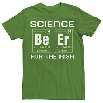 Men's Science For The Irish Beer Periodic Table Graphic Tee