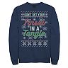 Men's Ugly Sweater Don't Get Your Tinsel In A Tangle Graphic Fleece Pullover