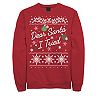 Men's Ugly Sweater Dear Santa I Tried Ornaments Graphic Fleece Pullover
