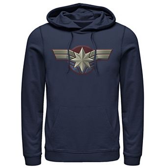 Men's Marvel Captain Marvel Movie Chest Symbol Graphic Hoodie