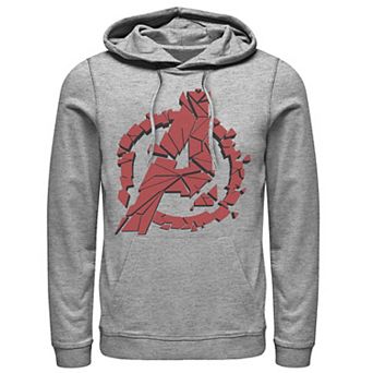 Men's Marvel Avengers Endgame Shattered Red Logo Graphic Hoodie