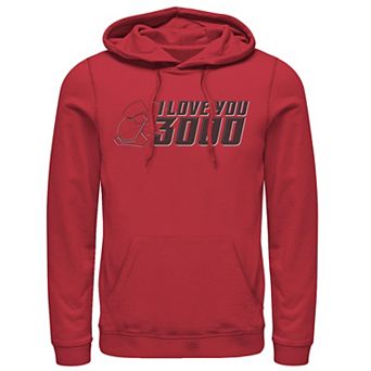 Men's Marvel Avengers Endgame I Love You 3000 Iron Man Outline Graphic Hoodie