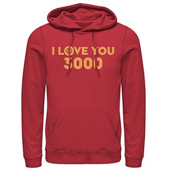 Men's Marvel Avengers Endgame I Love You 3000 Arc Reactor Symbol Graphic Hoodie