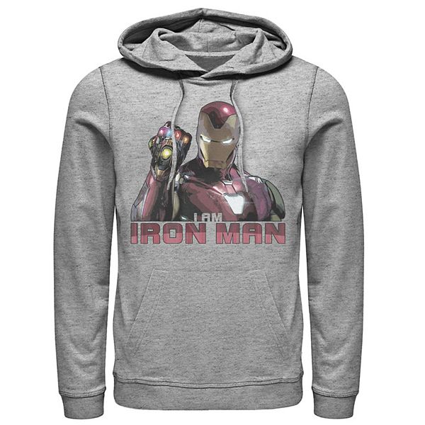 Men's Marvel Avengers Endgame I Am Iron Man Movie Quote Portrait ...