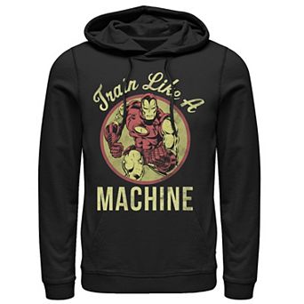 Men's Marvel Iron Man Train Like a Machine Graphic Hoodie