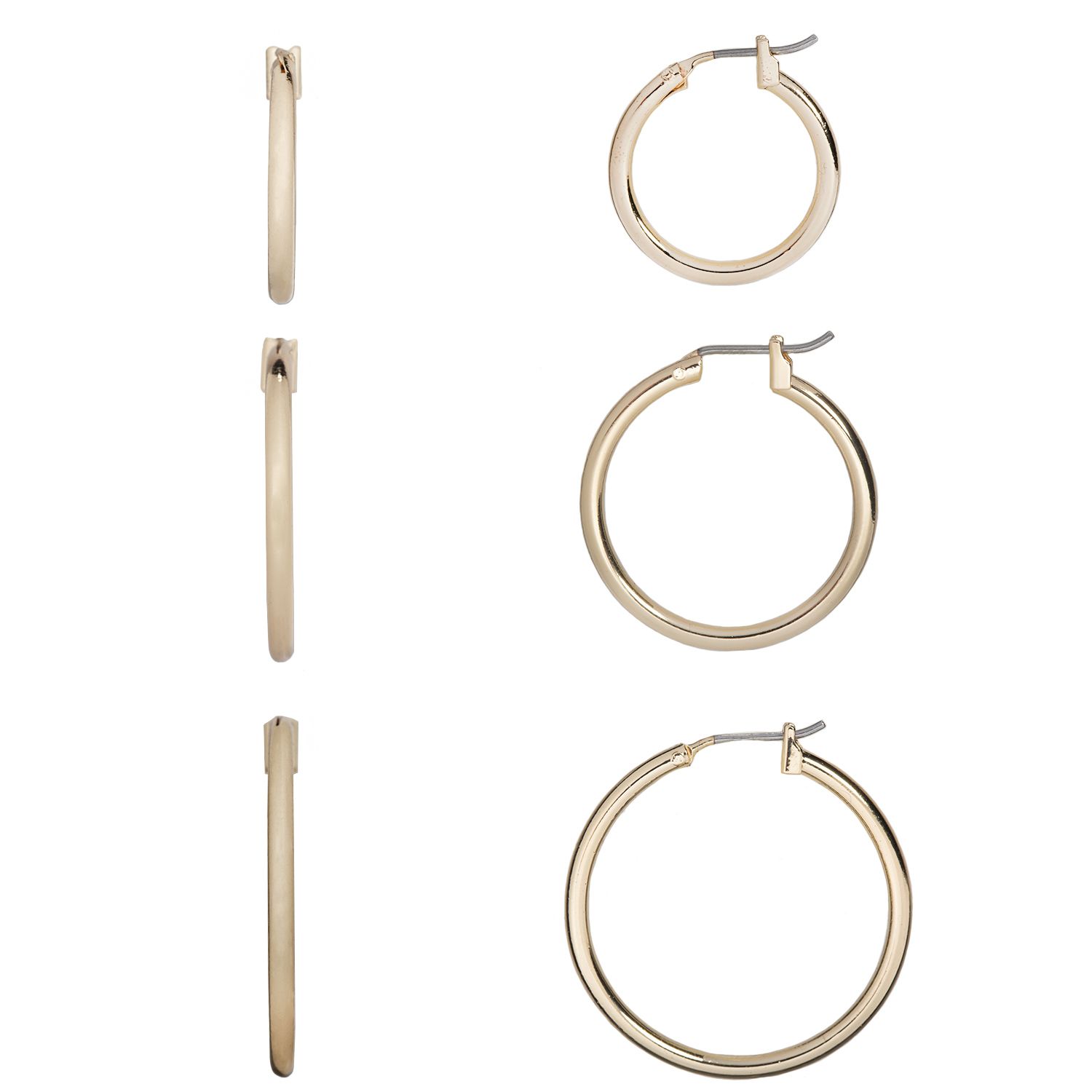 Image for LC Lauren Conrad Chunky Nickel Free Hoop Earring Set at Kohl's.