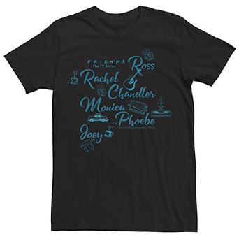 Men's Friends All The Friends Symbols Name Stack Graphic Tee