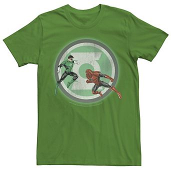Men's DC Comics The Green Lantern Fight Poster Graphic Tee