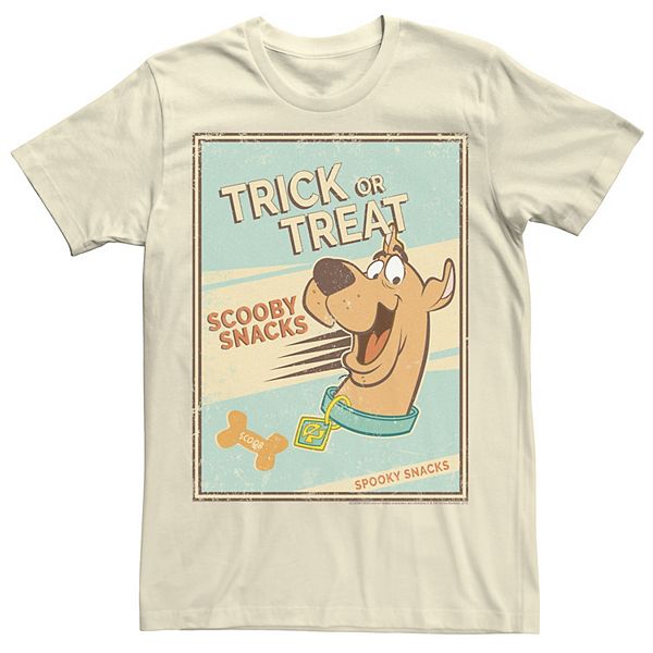 Men's Scooby-Doo Trick Or Treat Scooby Snacks Spooky Snacks Poster Tee