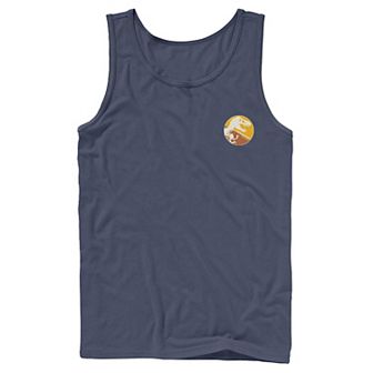 Men's Jurassic Park Split Colors T-Rex Logo Graphic Tank Top