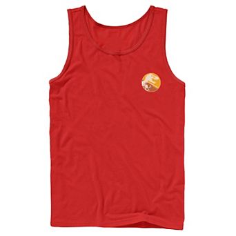 Men's Jurassic Park Split Colors T-Rex Logo Graphic Tank Top