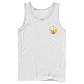 Men's Jurassic Park Split Colors T-Rex Logo Graphic Tank Top