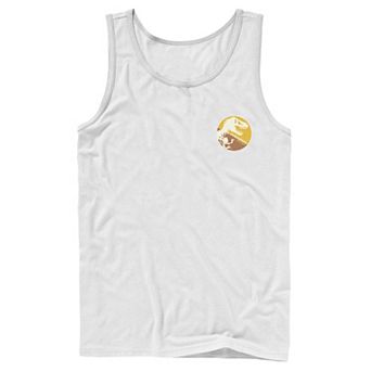 Men's Jurassic Park Split Colors T-Rex Logo Graphic Tank Top