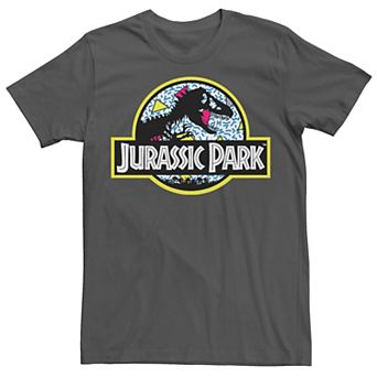 Men's Jurassic Park Blue Retro Classic Icon Graphic Tee