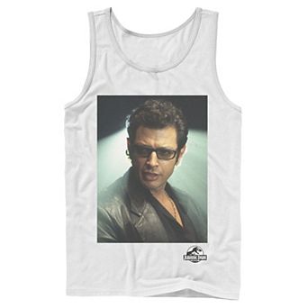 Men's Jurassic Park Ian Malcolm Head Shot Photo Graphic Tank Top