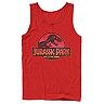 Men's Jurassic Park Logo Gradient Sunset Graphic Tank Top