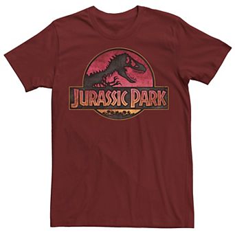 Men's Jurassic Park Logo Gradient Sunset Graphic Tee