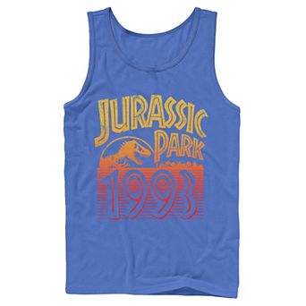 Men's Jurassic Park 1993 Retro Poster Graphic Tank Top