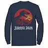 Men's Jurassic Park Red Jungle Sunset Icon Long Sleeve Graphic Tee