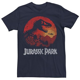 Men's Jurassic Park Red Jungle Sunset Icon Graphic Tee