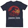 Men's Jurassic Park Red Jungle Sunset Icon Graphic Tee