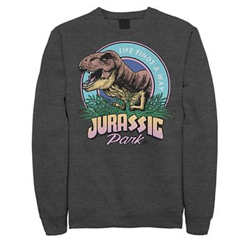 Men's Jurassic Park Life Finds A Way Vibrant Fleece Graphic Pullover